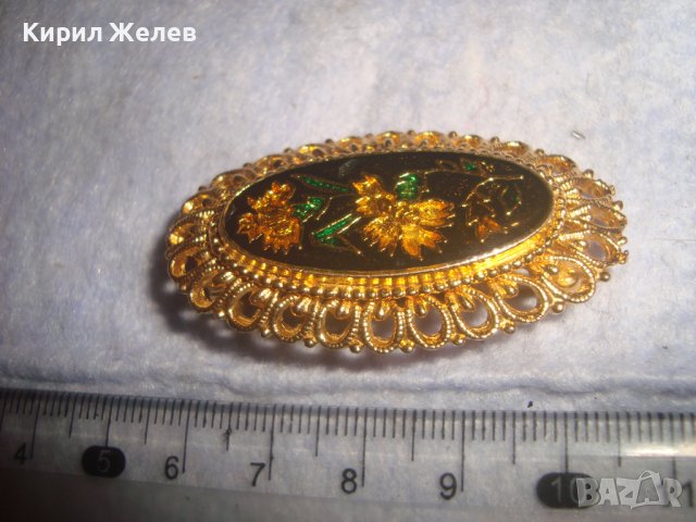 ПОЗЛАТЕНА ПРЕКРАСНА КРАСИВА ВИНТИДЖ АРТ ФЛОРАЛНА БРОШКА АЖУРНА отБЛАГОРОДНА НЕРЪЖДАЕМА СТОМАНА 32601, снимка 8 - Други - 38382969