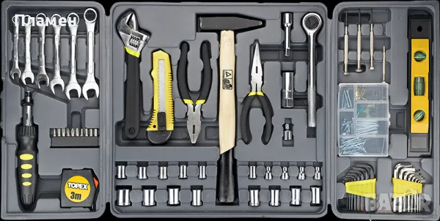 Комплект куфар ръчни инструменти 135 части Topex, снимка 4 - Куфари с инструменти - 47369388