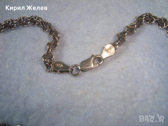 РАЗКОШЕН ИТАЛИАНСКИ СРЕБЪРЕН МОДЕН АРТ УНИСЕКС ЛАНЕЦ СРЕБРО 925 КРАСИВА ЗДРАВА ВИНТИДЖ ПЛЕТКА 32364, снимка 5 - Колиета, медальони, синджири - 38373234