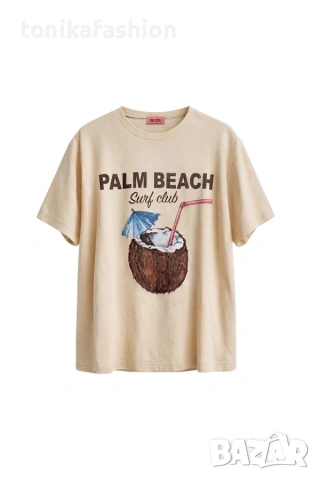 Широка тениска с щампа, снимка 7 - Тениски - 53975068