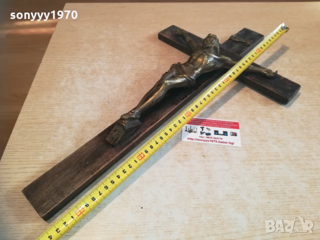 поръчан-масивен кръст с христос 53х30см 2301211616, снимка 7 - Колекции - 31528465
