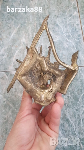 Стара Африканска бронзова фигура, снимка 7 - Колекции - 54358909