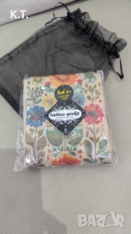 Страхотен чисто нов цветен арт чорапогащник с принт на цветя размер  xs-m подходящ за подарък, снимка 5 - Бельо - 52719904