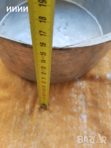 Бакърена тенджера с капак , снимка 4 - Антикварни и старинни предмети - 53163093