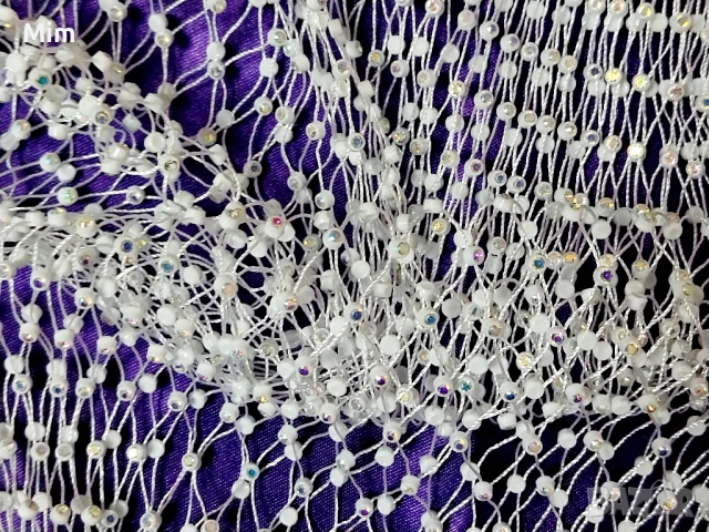 М/ XL Бял топ блуза от мрежа в камъни, снимка 4 - Корсети, бюстиета, топове - 51740177