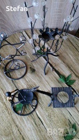 Свещници  от  метал, снимка 2 - Антикварни и старинни предмети - 38721164