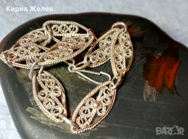 СТАРИННА ФИЛИГРАННА СРЕБЪРНА ГРИВНА СРЕБРО ВИСОКА ПРОБА РЪЧНА МАЙСТОРСКА ФИНА ИЗРАБОТКА 49299, снимка 10 - Антикварни и старинни предмети - 48467990