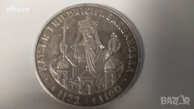 Монета, Deutschland 10 Mark 1990 Kaiser Friedrich I. Barbarossa (1122 - 1190), снимка 2 - Нумизматика и бонистика - 38849637