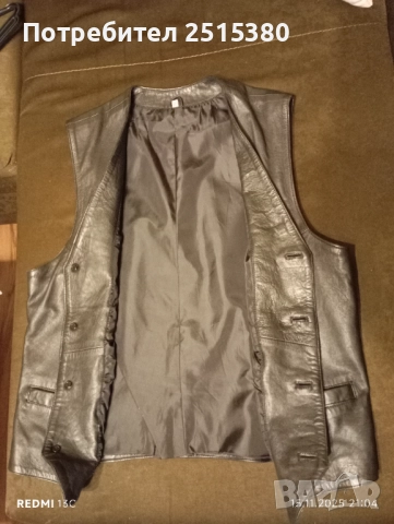 Елек от естествена кожа L,XL, снимка 3 - Якета - 52426050