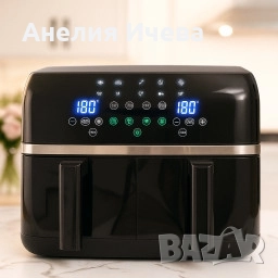 Двоен Air fryer T&G BEST COOKING 32847A0 - отделни LED дисплеи за всяка зона, снимка 3 - Фритюрници - 52030734