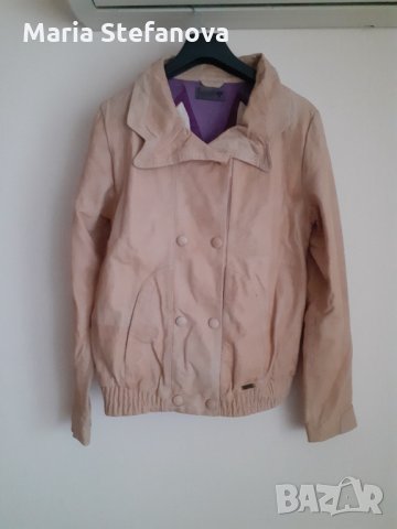 Бежово яке естествена кожа Numph 