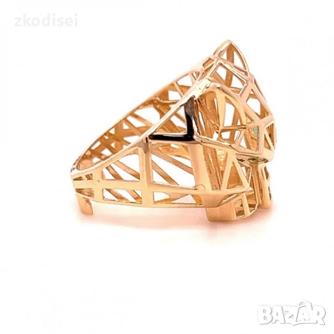 Златен дамски пръстен Cartier 7,05гр. размер:56 14кр. проба:585 модел:37758-5, снимка 3 - Пръстени - 54134035