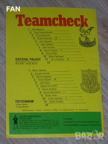 Кристъл Палас 1980 Куинс Парк Рейнджърс 1969 - Тотнъм Хотспър оригинални английски футболни програми, снимка 4 - Други ценни предмети - 18351712