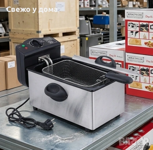 Електрически фритюрник Royalty Line RL-EFT2000, 3 литра, 2000W, снимка 6 - Фритюрници - 54177353