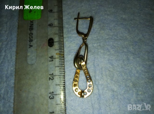 ИЗИСКАНА ДИЗАЙНЕРСКА СРЕБЪРНА с ПОЗЛАТА АРТ ОБЕЦА ПОЗЛАТЕНО СРЕБРО 925 АНГЛИЙСКА ИЗРАБОТКА 39931, снимка 13 - Обеци - 42405283