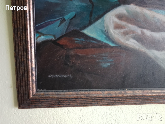 картина масло платно 90/81 см, снимка 2 - Картини - 44597190