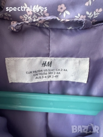 H&M детско яке 98/104 Подарък палто 3 4 години, снимка 4 - Детски якета и елеци - 55988290