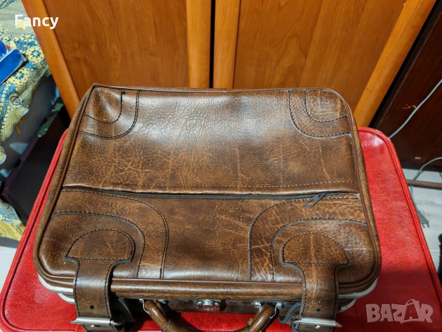 Стари кожени куфари 3 бр, снимка 4 - Други ценни предмети - 53119987