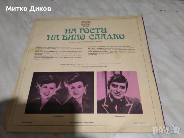 На гости на бяло сладко голяма плоча, снимка 2 - Грамофонни плочи - 51376395