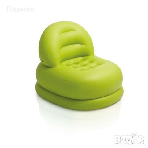 Надуваемо кресло, фотьойл, пуф, барбарон Intex, 84х99х76 см, Зелен и бял до 100 кг., снимка 8 - Други - 31007491