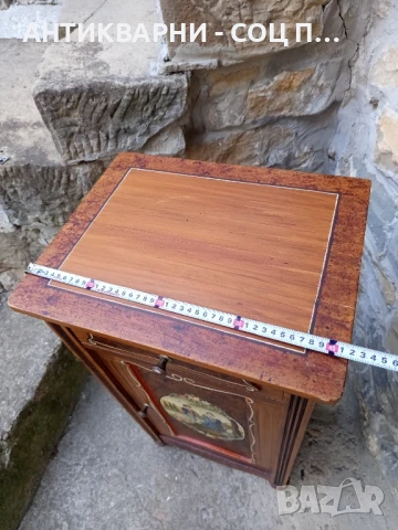 Стар Антикварен Ръчно Рисуван Дървен Шкаф Шкавче., снимка 13 - Антикварни и старинни предмети - 51326489