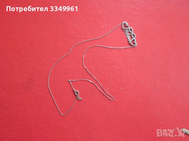 Страхотно сребърно колие верижка с камъни 1, снимка 4 - Колиета, медальони, синджири - 36699546