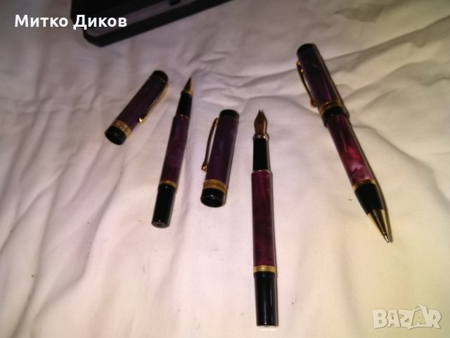 Комплект писалка Иридиум пойнт Германия и две химикалки-едната ролер, снимка 6 - Ученически пособия, канцеларски материали - 29428192