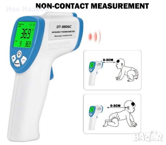 Безконтактен IR термометър за тяло