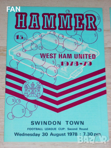  Уест Хям Юнайтед оригинални стари футболни програми от сезони 1978/79 и 1979/80, снимка 2 - Фен артикули - 44513473