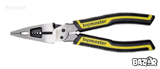 КЛЕЩИ ОСТРОВЪРХИ МНОГОФУНКЦИОНАЛНИ 6В1 210ММ ТОПМАСТЕР