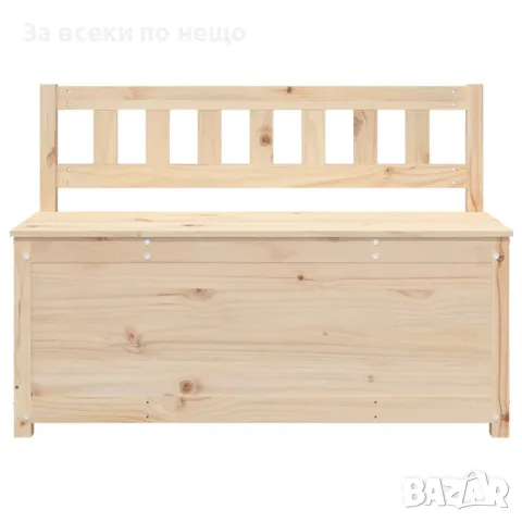 Пейка, 110x41x76,5 см, борово дърво масив, снимка 6 - Градински мебели, декорация  - 48005212