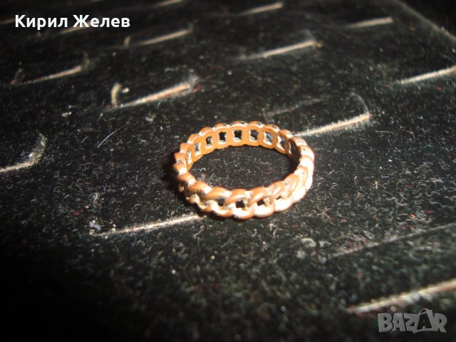 СТАР МЕДЕН АЖУРЕН ПРЪСТЕН ТИП ХАЛКА ВЪЗРОЖДЕНСКИ СТИЛ 20947, снимка 2 - Пръстени - 32175806