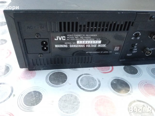 JVC HR-J1200A VHS видео записващо, снимка 7 - Плейъри, домашно кино, прожектори - 38254229