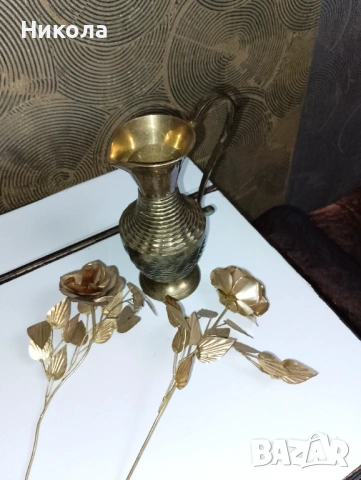 Слон от бронз,месингови рози, снимка 14 - Декорация за дома - 49275828