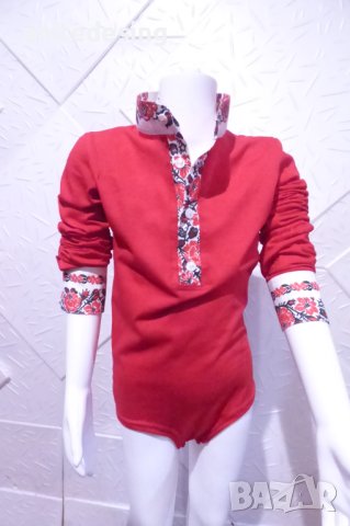 Риза боди за спортни танци с етно мотиви, снимка 1