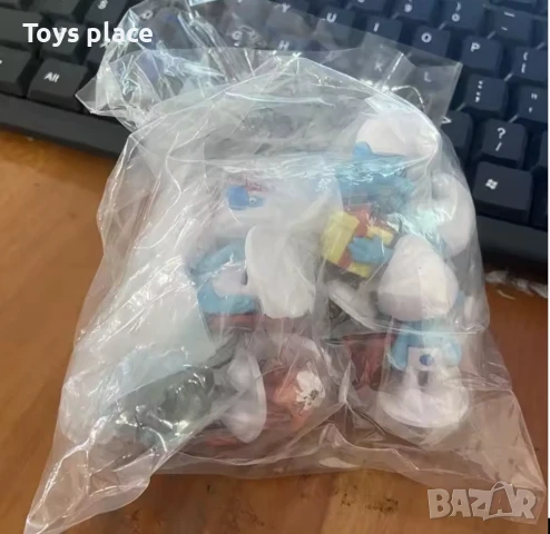 Комплект 12бр пластмасови фигурки Смърфовете The Smurf фигурки за торта, снимка 5 - Фигурки - 50663885