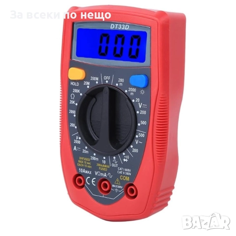 Дигитален мултиметър DT33D  261 – Компактен измервателен уред с LCD дисплей