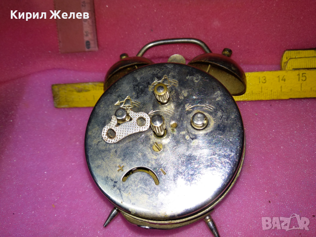 ARADORA GERM MVT Стар ЧЕШКИ КОЛЕКЦИОНЕРСКИ БУДИЛНИК с НЕМСКИ МЕХАНИЗЪМ РЯДЪК ЧАСОВНИК АРАДОРА 26476, снимка 9 - Антикварни и старинни предмети - 44548913