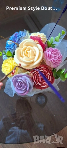 букет от соеви свещи , снимка 3 - Декорация за дома - 54004949