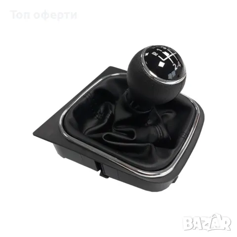 Топка за скоростен лост с маншон съвместима с Golf V/VI (03-12) с 5 скорости - черен конец, снимка 2 - Аксесоари и консумативи - 48695819