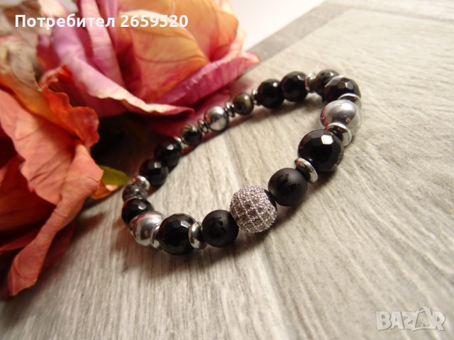 Дамска гривна от естествени камъни, снимка 2 - Гривни - 39567483