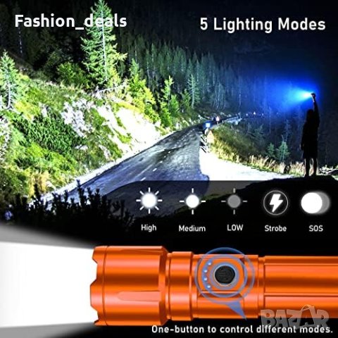 Нов Ултрамощен LED фенер  с 5 режима Къмпинг Дом Туризъм, снимка 8 - Други стоки за дома - 42260456