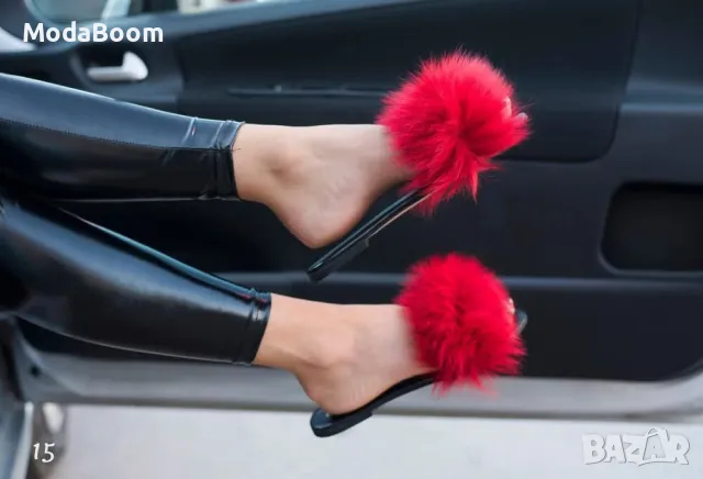 Равни чехли - Естествен пух, снимка 4 - Чехли - 48123797