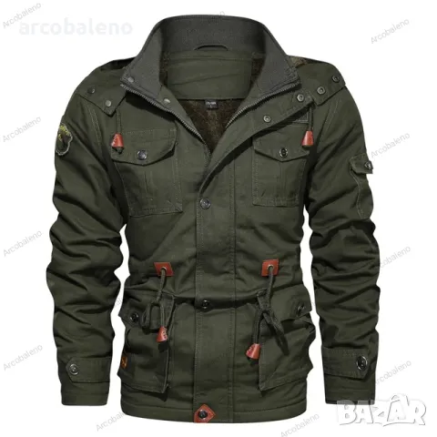 Мъжко зимно яке със средна дължина и качулка, 3цвята , снимка 11 - Якета - 47325231