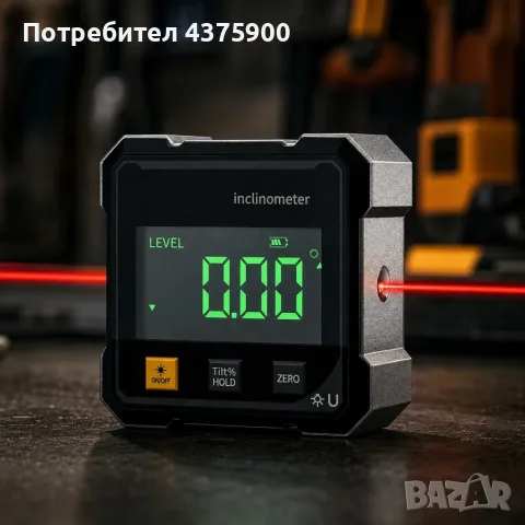 Дигитален магнитен инклинометър с лазер, снимка 5 - Измервателни инструменти - 56154914