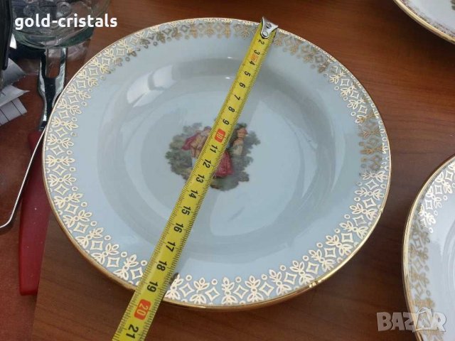 Стар български порцелан  с позлата Видин , снимка 6 - Антикварни и старинни предмети - 29363988