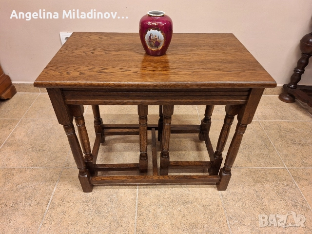 К - т помощна масичка с табуретки, снимка 2 - Маси - 52817879