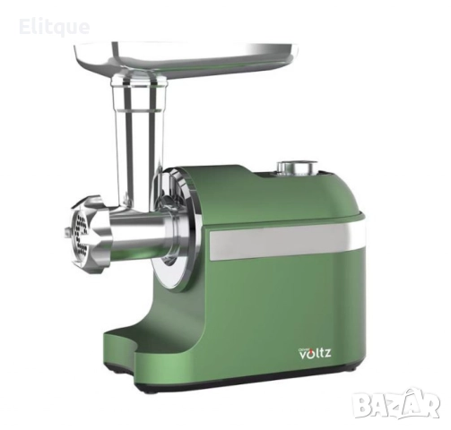 Месомелачка Voltz, 1600W, приставка за домати, черен, зелен, бял цвят, снимка 3 - Друга електроника - 52832062