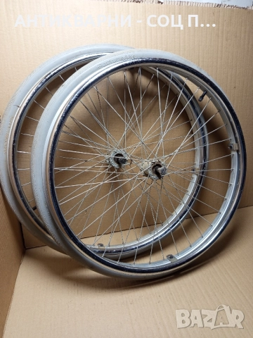 Комплект Стари Рингови Колела За Инвалидни Колички., снимка 2 - Антикварни и старинни предмети - 51571093