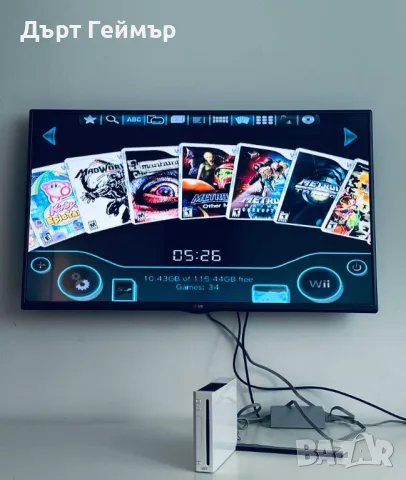 Хакнат Nintendo Wii + 3000 записани игри Нинтендо Хак ПЪЛЕН КОМПЛЕКТ, снимка 11 - Nintendo конзоли - 47514087